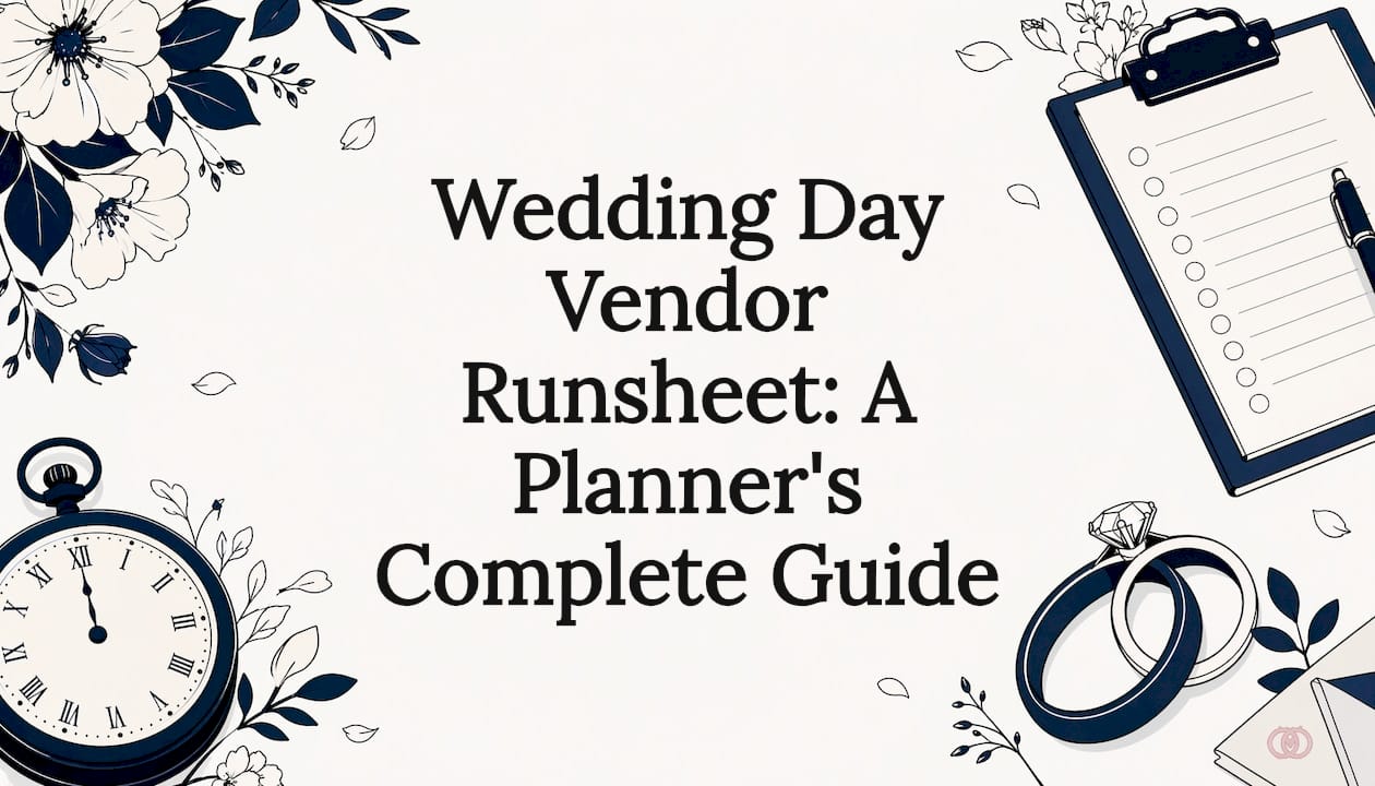 Wedding Day Vendor Runsheet: A Planner's Complete Guide