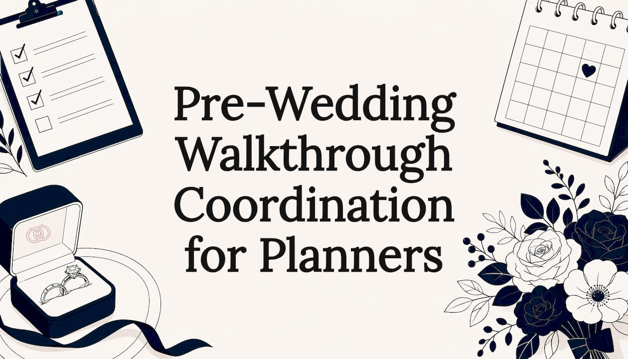 Pre-Wedding Walkthrough Coordination for Planners