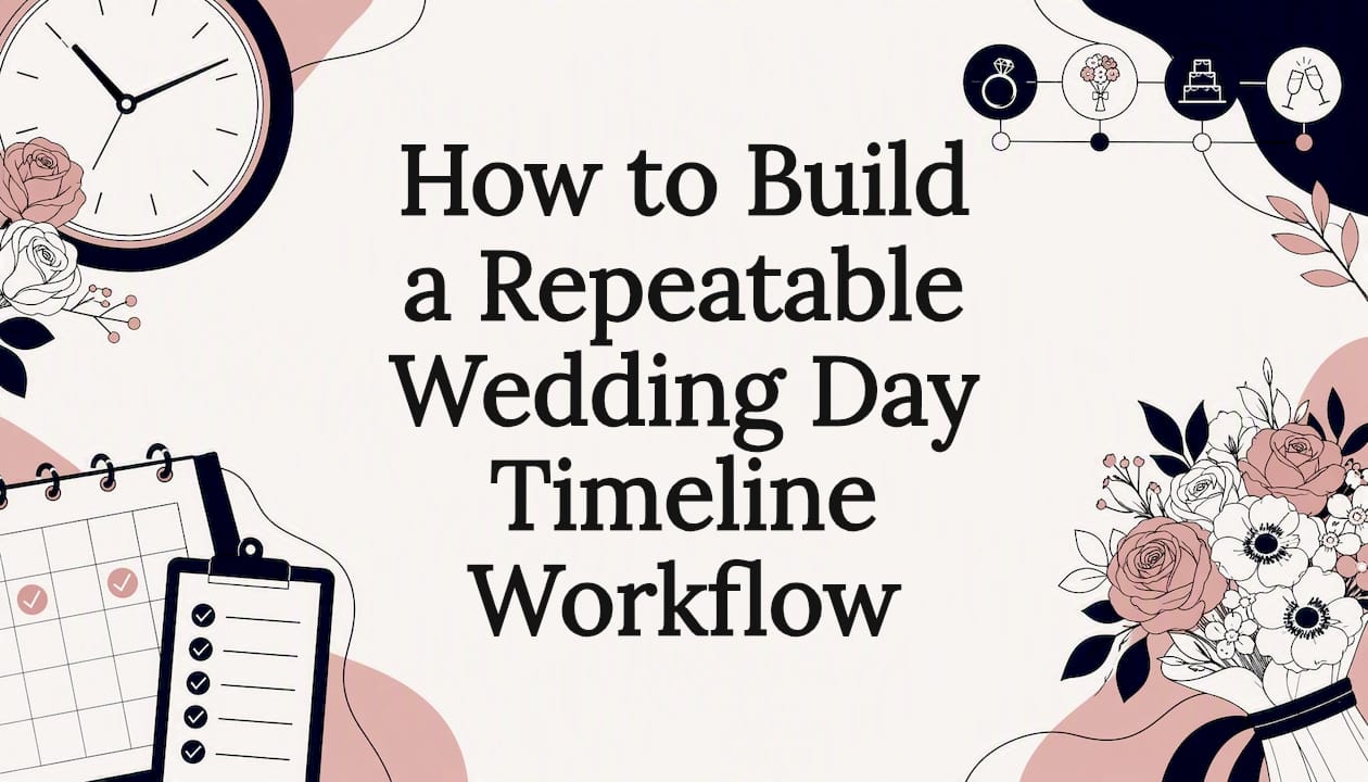 How to Build a Repeatable Wedding Day Timeline Workflow