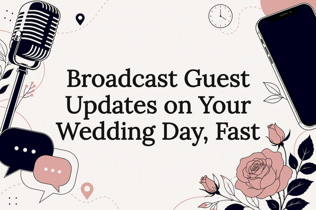 Broadcast Guest Updates on Your Wedding Day, Fast