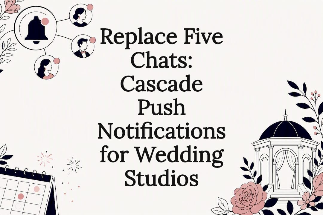 Replace Five Chats: Cascade Push Notifications for Wedding Studios