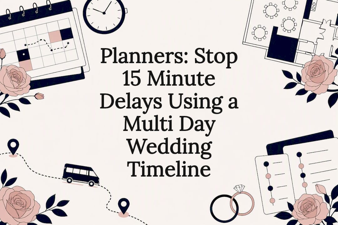 Planners: Stop 15 Minute Delays Using a Multi Day Wedding Timeline