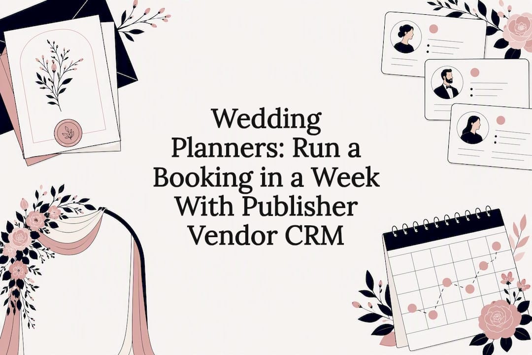 Wedding Planners: Run a Booking in a Week With Publisher Vendor CRM