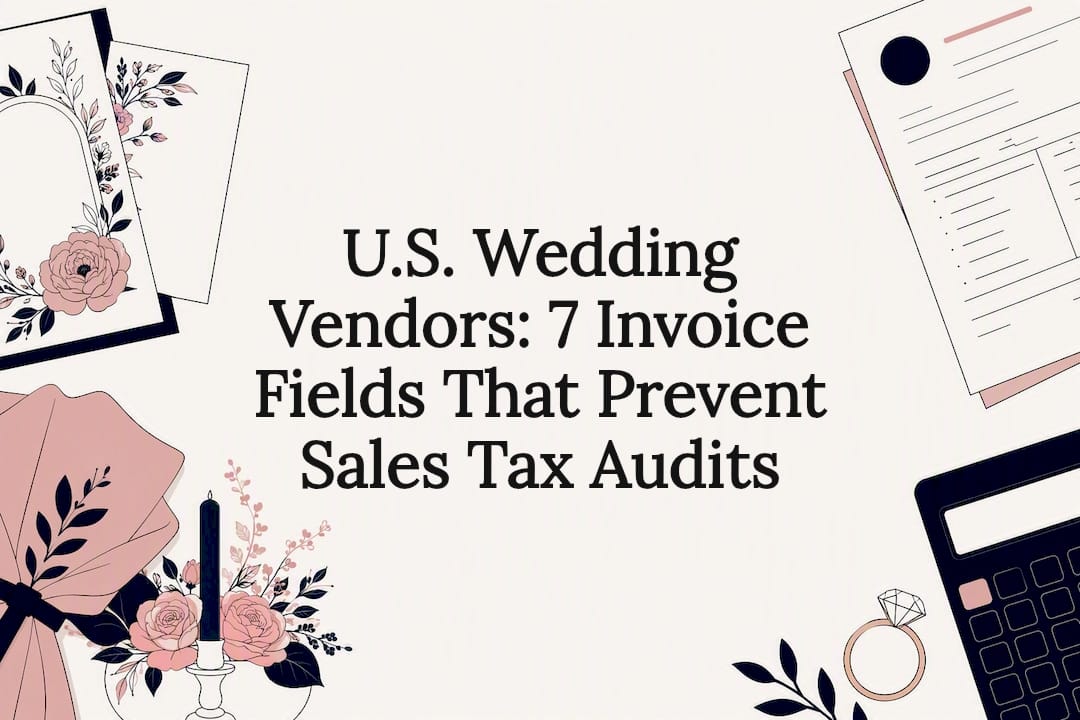 U.S. Wedding Vendors: 7 Invoice Fields That Prevent Sales Tax Audits