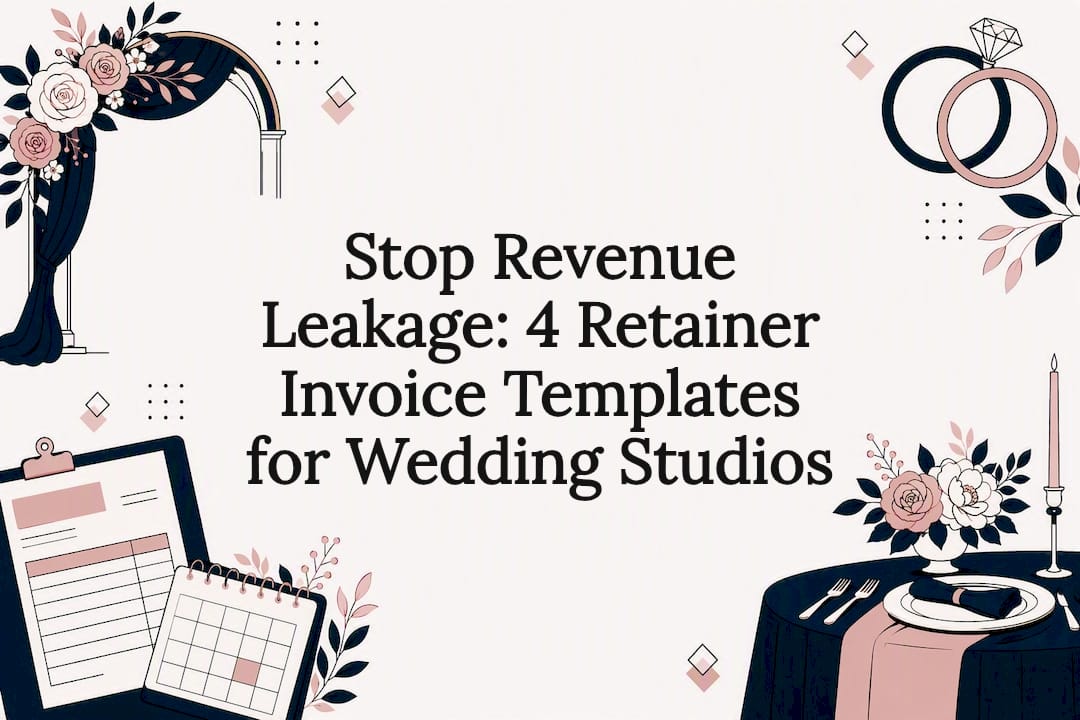 Stop Revenue Leakage: 4 Retainer Invoice Templates for Wedding Studios